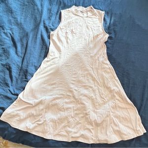 Uniqlo Halter Dress - Cream/Gray